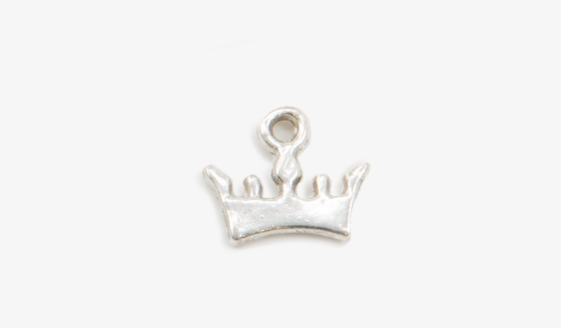 Silver Petite Crown Charm - Silver, transparent png #1383518