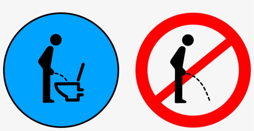 Urination Sign Urine Number Toilet - Don T Pee Sign, transparent png #1384237