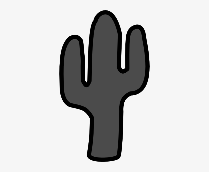 Cute Cactus Clipart Black And White, transparent png #1385155