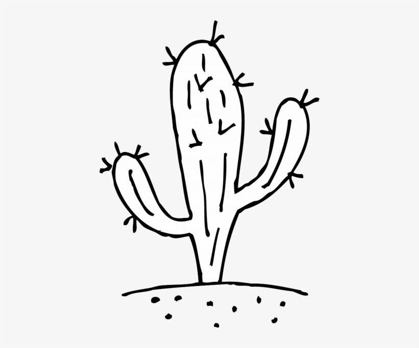 Cactus Clipart Black And White, transparent png #1385234