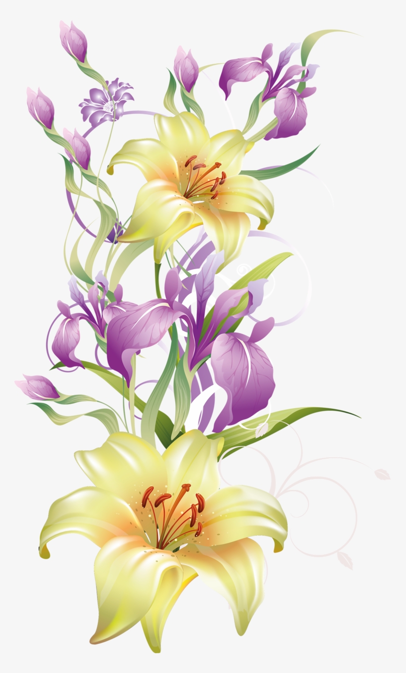 Cada Una De Estas Imágenes Tienen Un Tamaño Grande - Lavender Yellow Flowers Transparent Background, transparent png #1385285