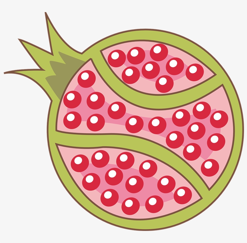 Pomegranate Clipart Cartoon - Granada Fruta Vector, transparent png #1385358