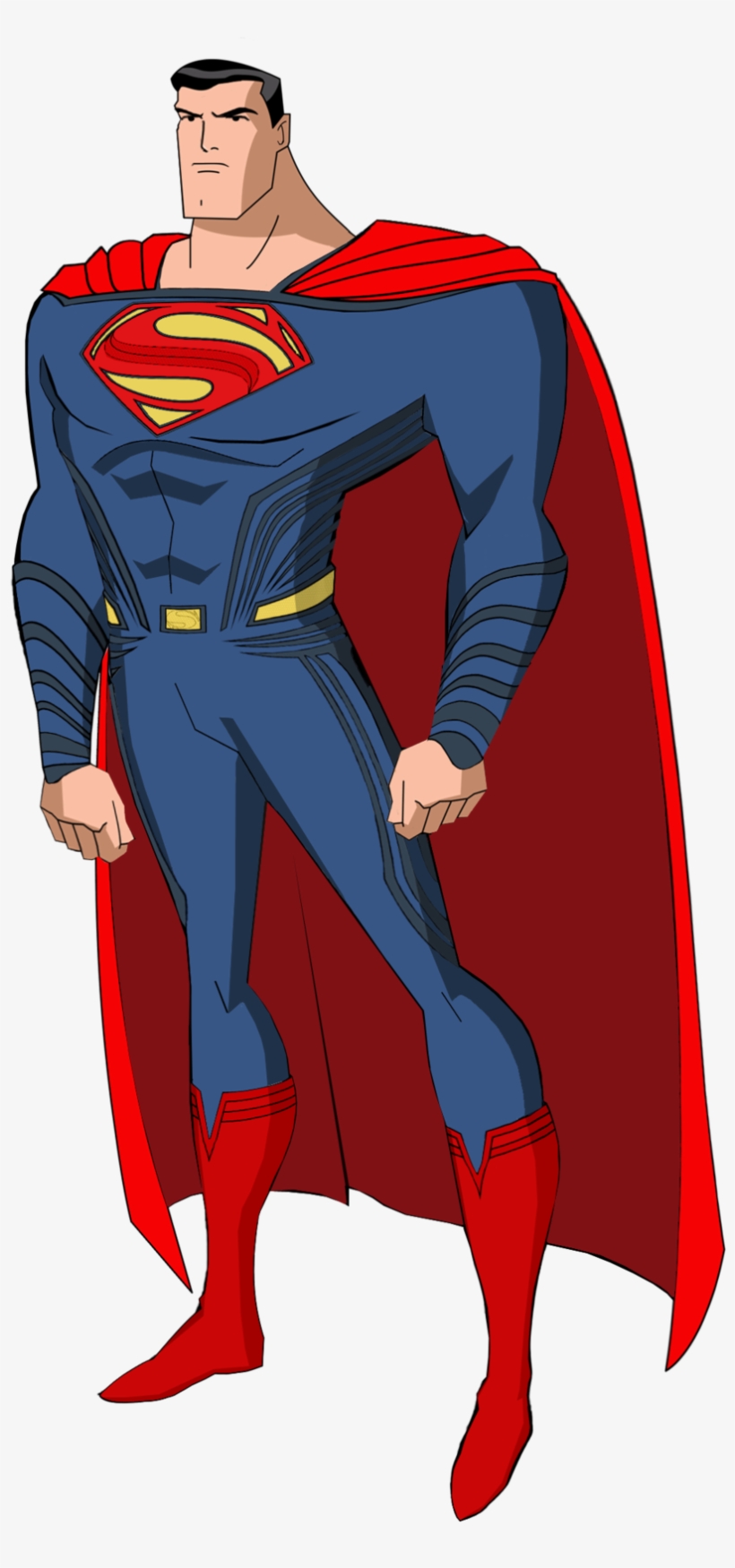 Updated Dawn Of Justice Superman Jlu Style By Alexbadass - Superman Justice League Cartoon, transparent png #1385938