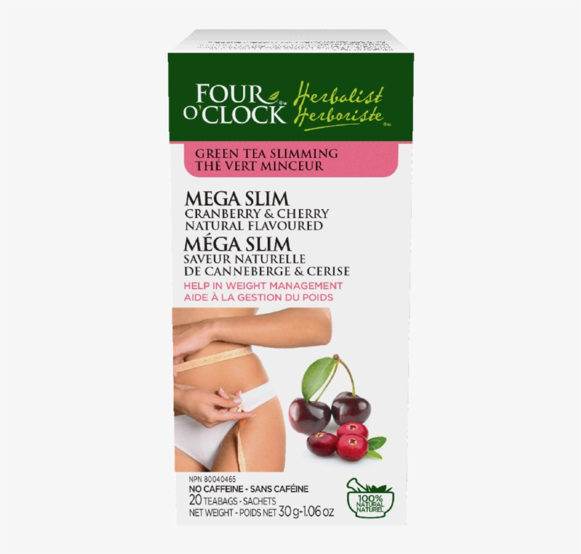 Mega Slim Cranberry & Cherry - Four O' Clock Tea Mega Slim Cranberry, transparent png #1386203