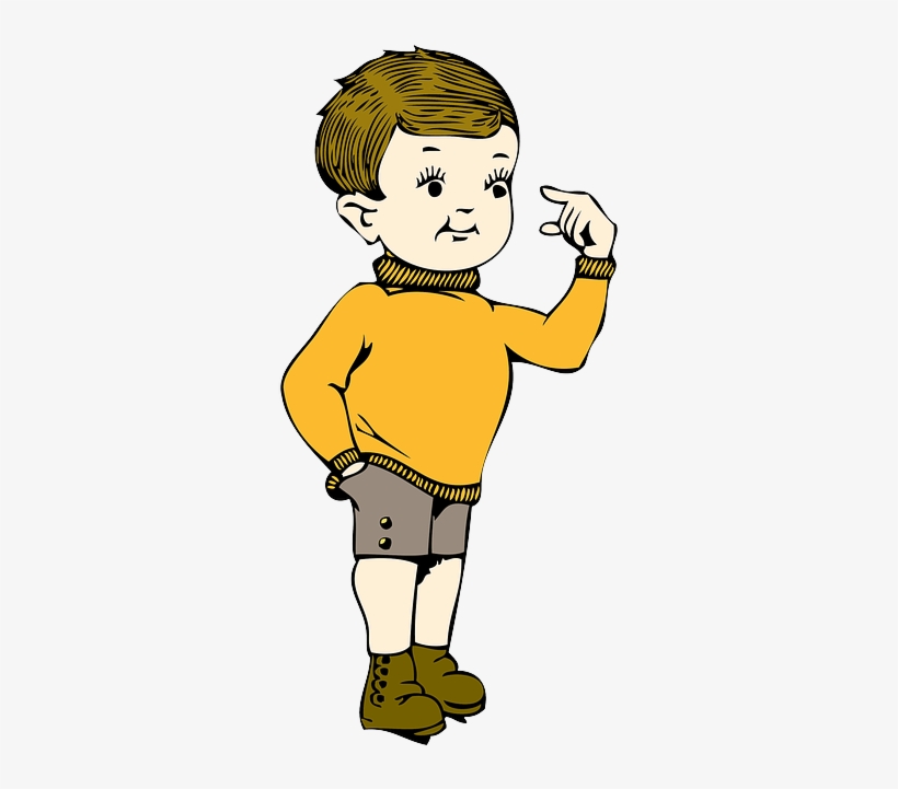 Black, Small, Outline, People, Boy, Happy, Kid, Girl - Little Johnny Jokes, transparent png #1386777