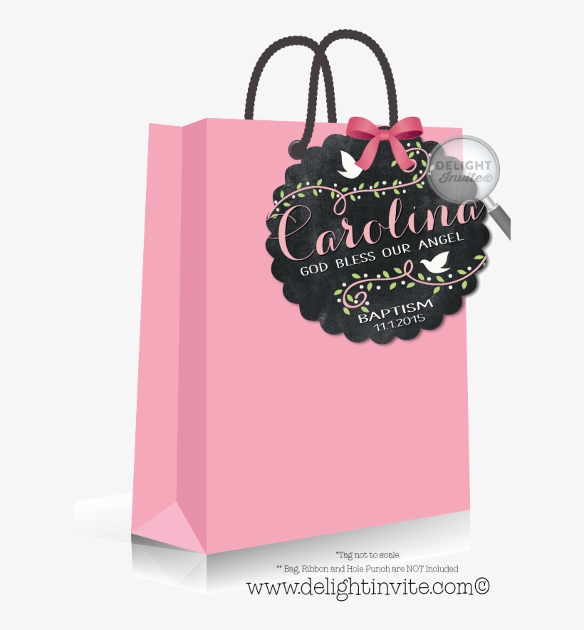 Vintage Chalkboard Baptism Favor Tags - Greeting Card, transparent png #1386853