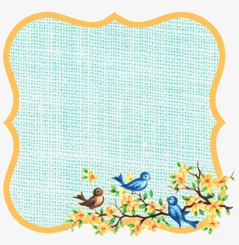 Free Vintage Bluebird Tags 1 2013 By Fptfy - Blue Bird Frame, transparent png #1387092