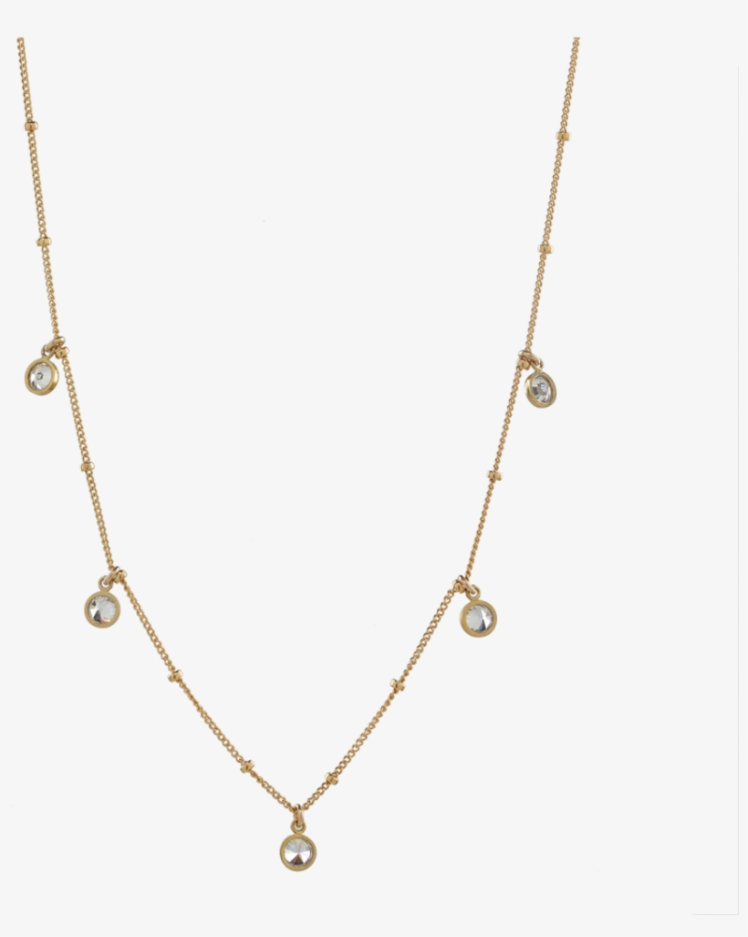 Cz On Ball Chain Choker - Necklace, transparent png #1387139