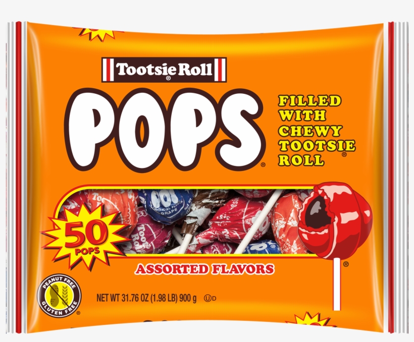 Tootsie Pops Assorted Flavors Candy, 32 Oz, 50 Ct - Tootsie Roll Pops, Assorted Flavors - 8.4 Oz, transparent png #1387209