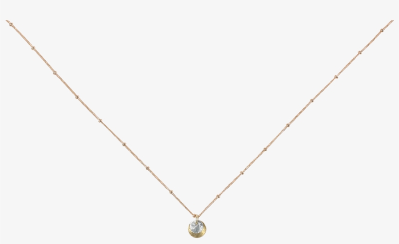 Xs/ S 2-tone Brushed Disc On Ball Chain Necklace - Necklace, transparent png #1387297