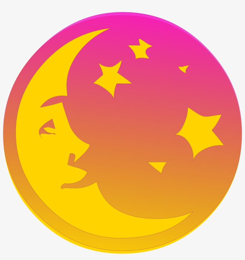 Moon Face And Stars - Cafepress Crescent Moon Iphone 7 Plus Tough Case, transparent png #1387307