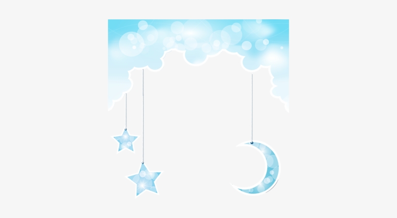 Hanging Moon & Stars Sticker - Moon And Stars Invitation, transparent png #1387334