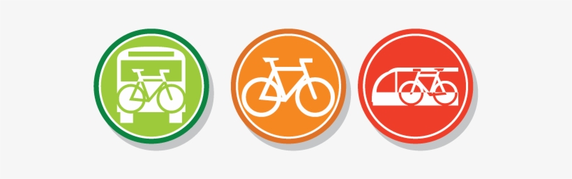 Bike And Ride Icons - Bus Train Bike, transparent png #1387574