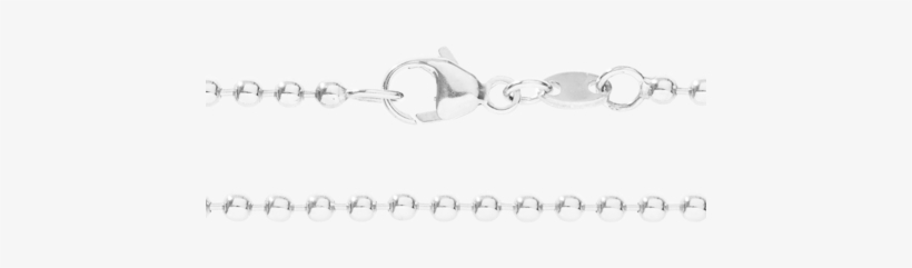 € - Kugelkette, 18-karätiges Weißgold (750), transparent png #1387709