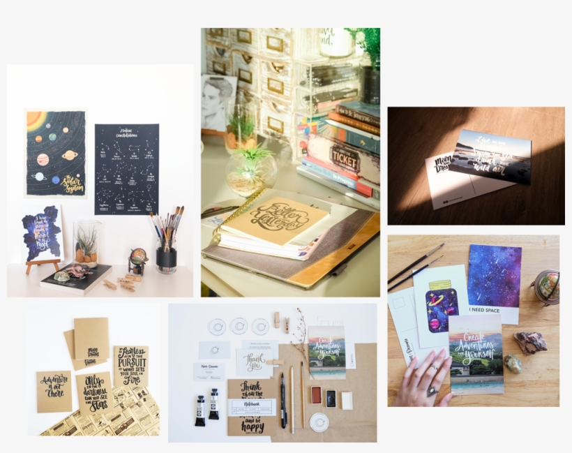 Moon & Dreams Is A Stationery Brand That Combines Hand-lettering,, transparent png #1387747