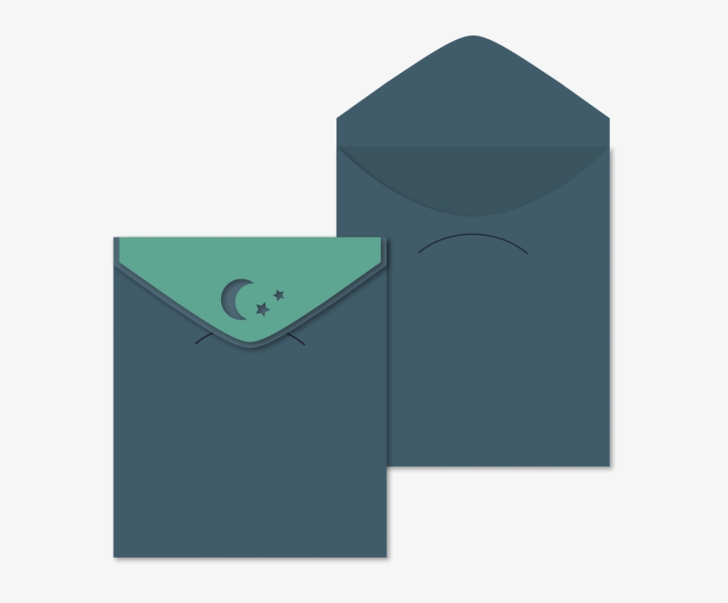 Box Card Envl Moon Stars - Wood, transparent png #1387789