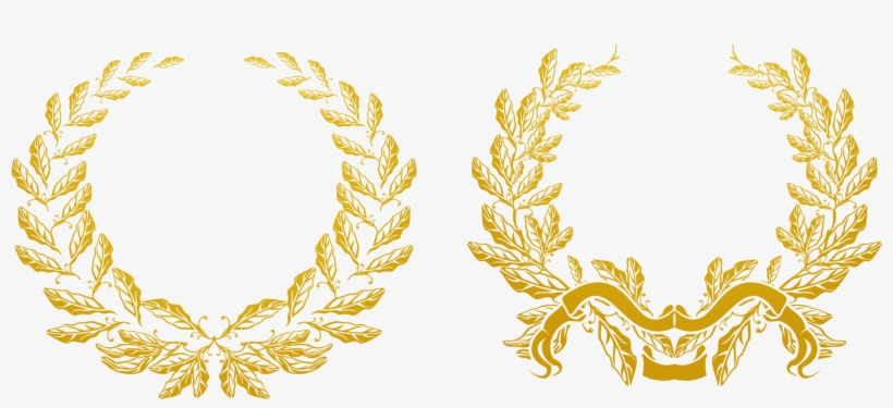 Gold Olive Branch Euclidean Vector Laurel Wreath - Gold Olive Branch Wreath, transparent png #1387991