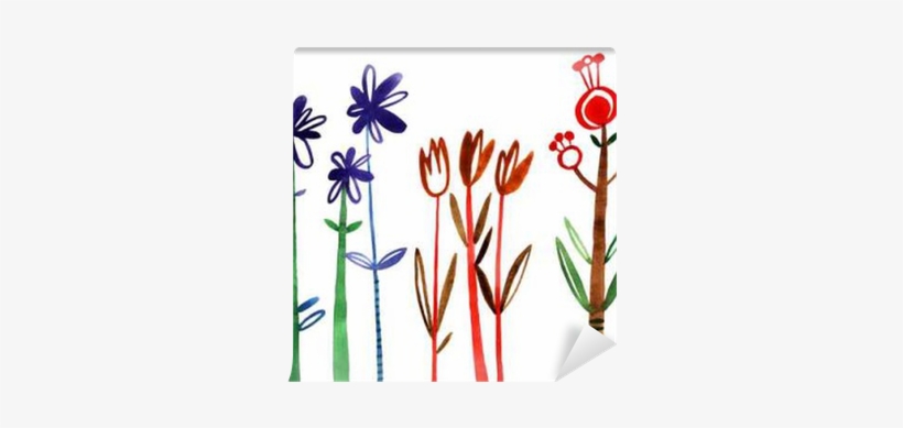 Colorful Floral Collection With Leaves And Flowers, - Watercolor Painting, transparent png #1388744