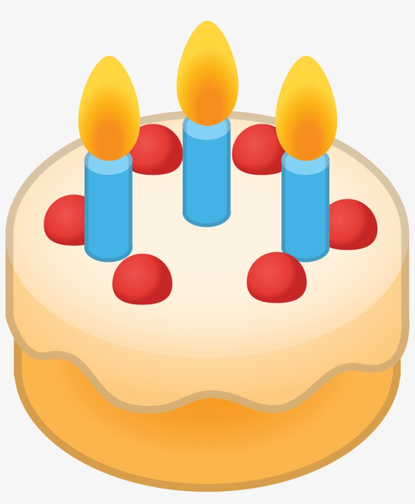 Cake Icon Noto Food - Birthday Cake Emoji Png, transparent png #1388745