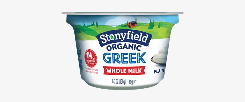 Whole Milk Greek Plain - Stonyfield Organic Greek Yogurt 5.3 Oz, transparent png #1388982