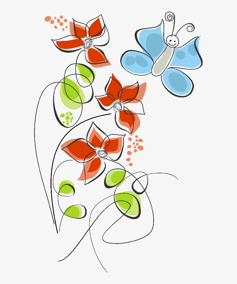 Floral Drawing, Flower Doodles, Doodle Art, Copic, - Abstractos De Flores Fondos Png, transparent png #1388983