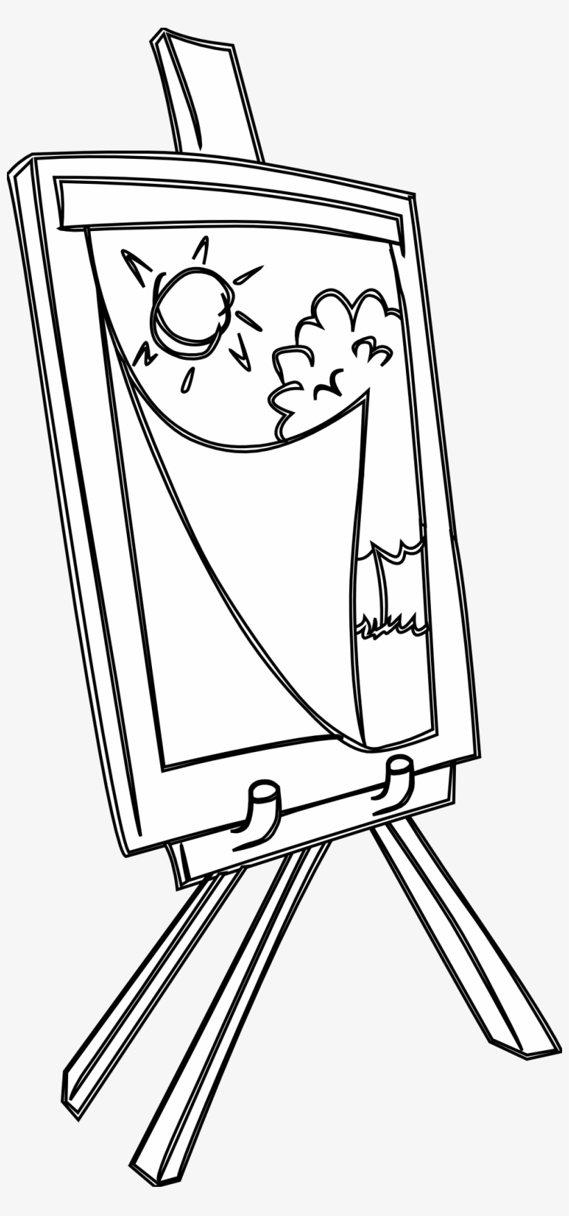Drawing Easels White - Clipart Black And White Easel, transparent png #1389007