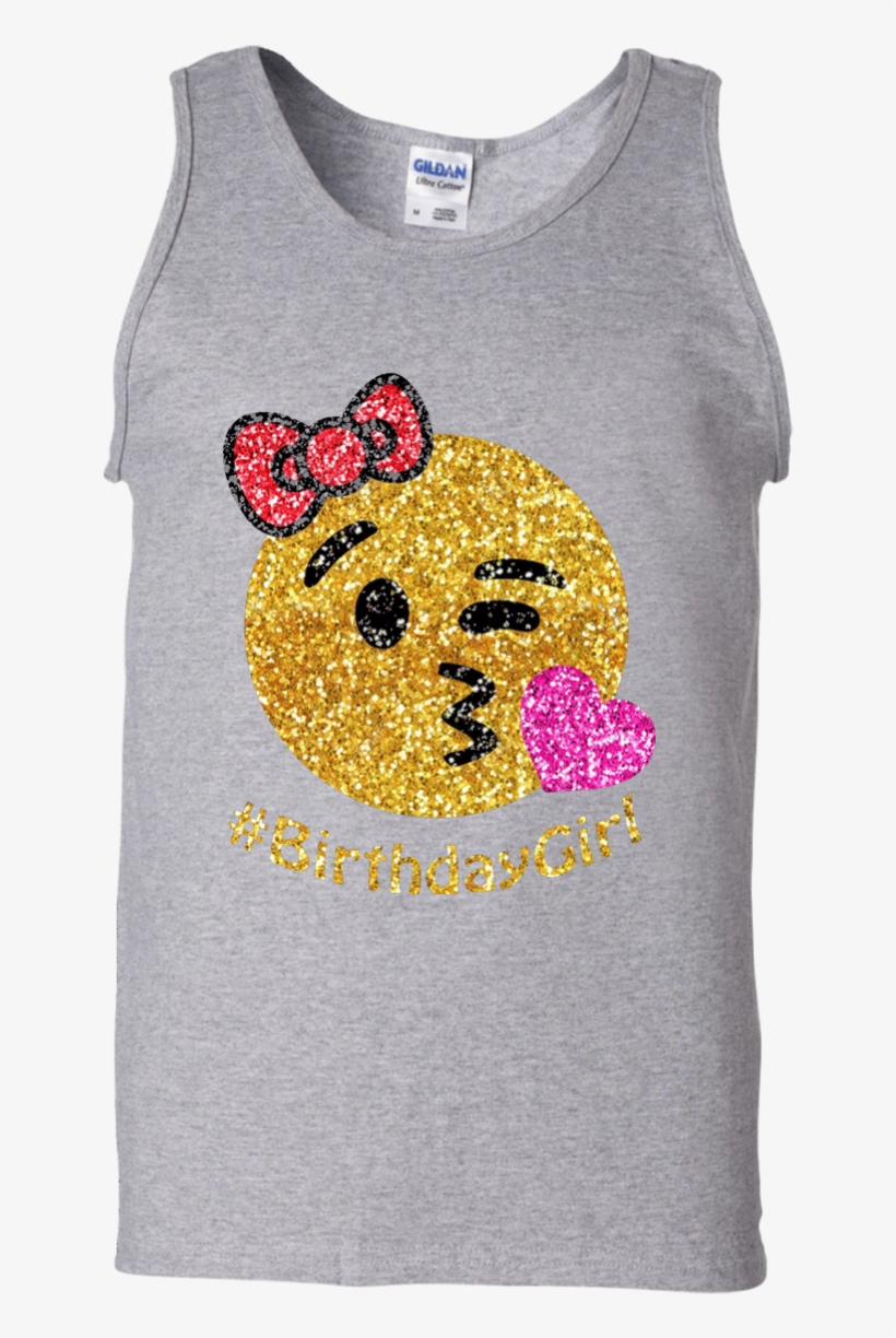 Birthday Emoji Shirt For Girls 100% Cotton Tank Top - Bunkieshop Birthday Emoji Shirt For Girls Youth Custom, transparent png #1389386