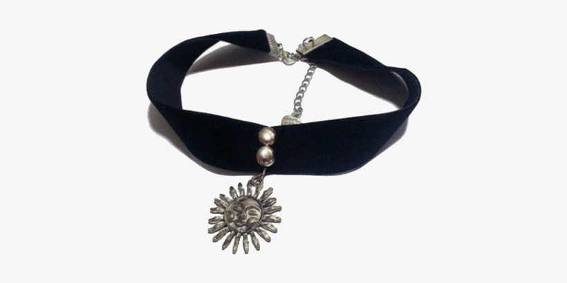 Itgirl Shop Sun Velvet Choker Aesthetic Apparel, Tumblr - Aesthetic Choker Png, transparent png #1389407