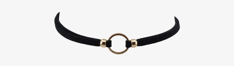 Gold And Black Choker - Gold, transparent png #1389441