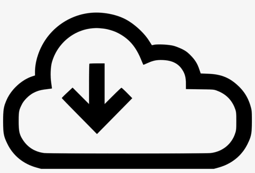 Download Arrow Down Cloud Data Stream Storage Comments - Cloud Data Icon Png, transparent png #1389586