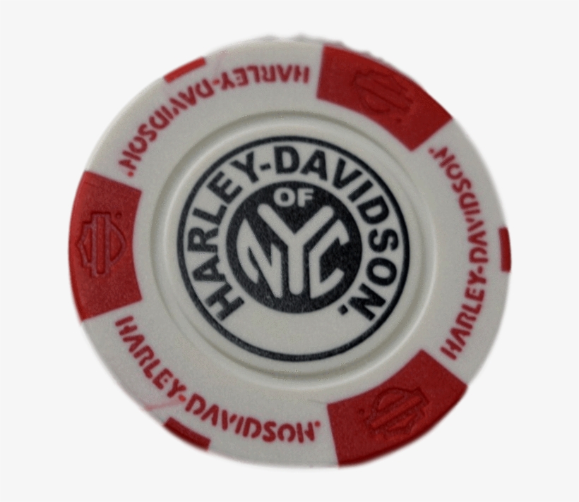 White Poker Chip Png - Deadwood Harley-davidson Double Guns Full Color Poker, transparent png #1389738