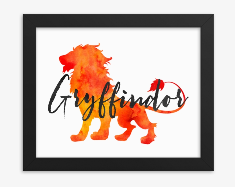 Gryffindor Hogwarts House Pride Art Print - Hogwarts Houses Art, transparent png #1390134