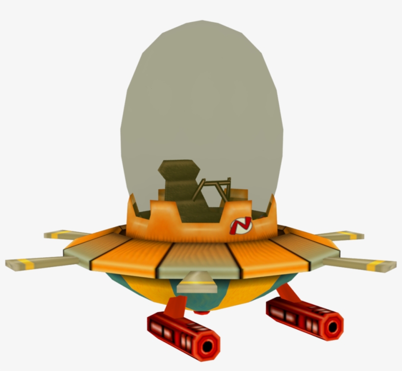 Crash Clipart Ufo - Crash Bandicoot The Wrath Of Cortex Spaceship, transparent png #1391310