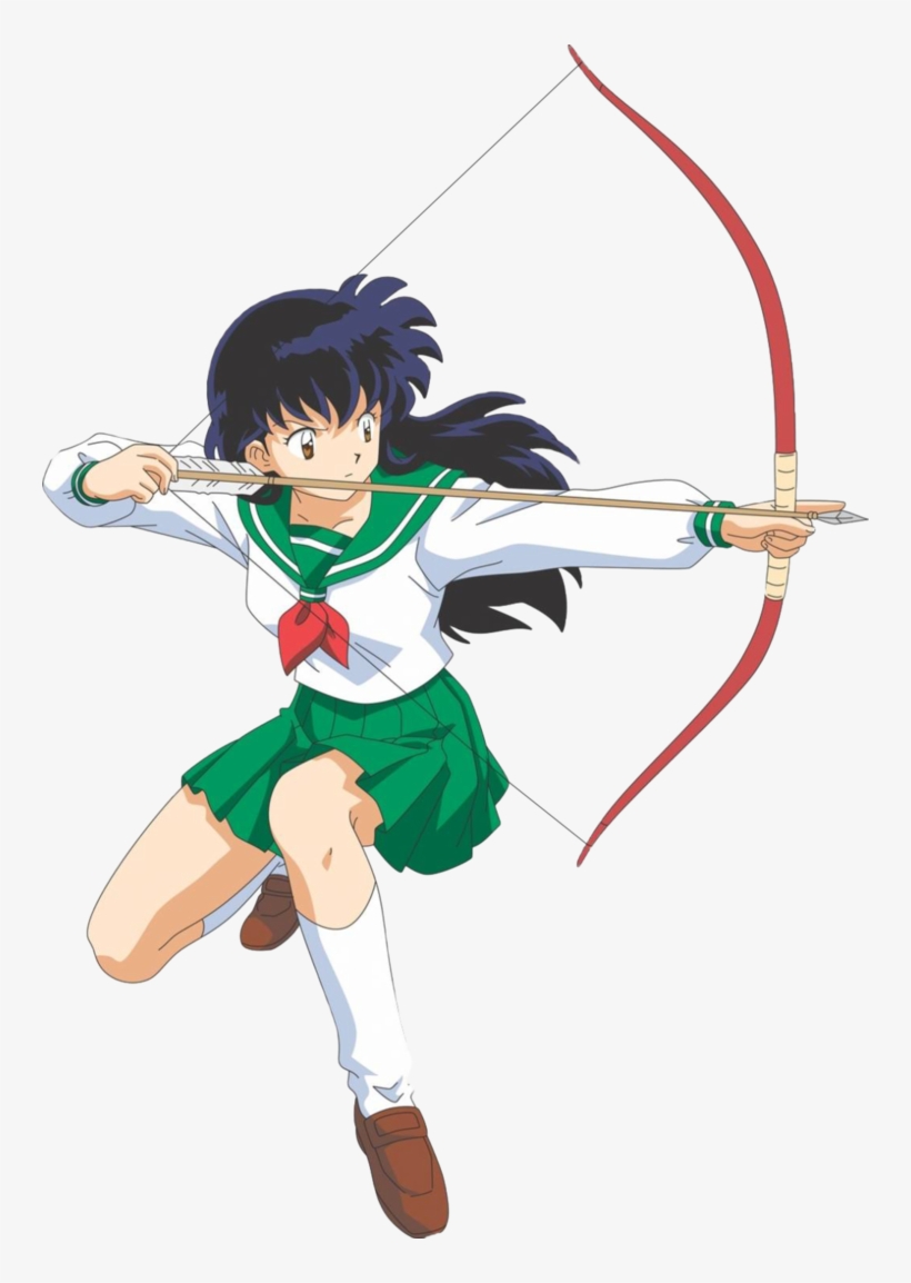 Kagome Inuyasha 1 - Kagome Higurashi Bow And Arrow, transparent png #1391419