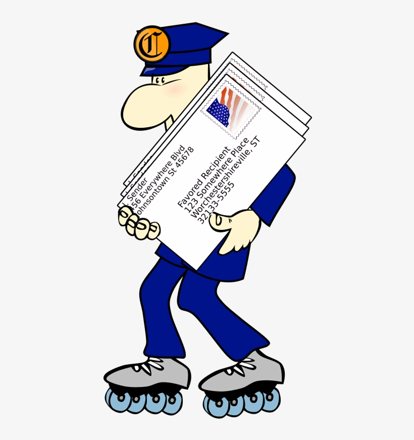 Mailman On Skates, transparent png #1392274