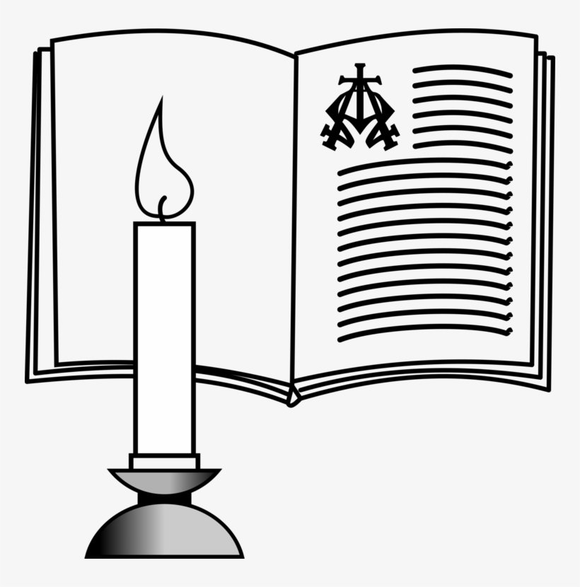 Bible Religious Text Religion Candle Computer Icons - Bible With Candle Clipart, transparent png #1392788