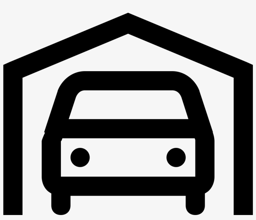 This Is A Car Inside Of A Structure That Is Shaped - Icone Garagem Png, transparent png #1393234