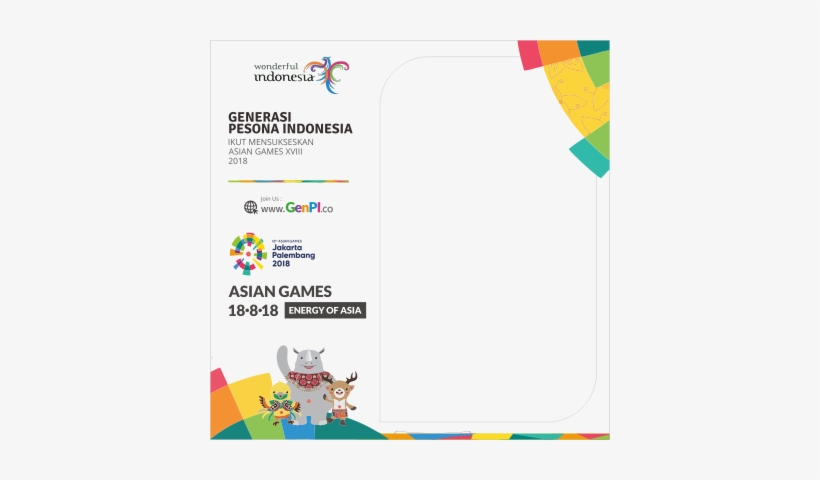 Ayo Generasi Muda Pesona Indonesia, Mari Sukseskan - Support Asian Games 2018, transparent png #1393910