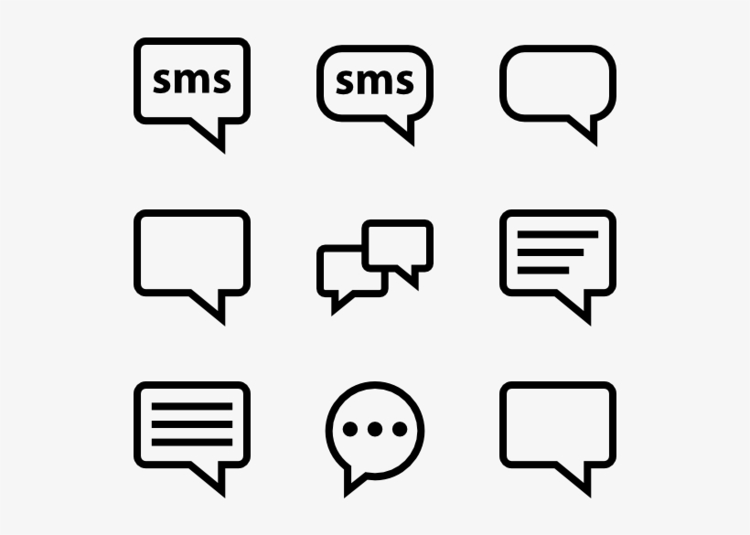 Sms Text Messaging - Building Outline Icon Png, transparent png #1394076