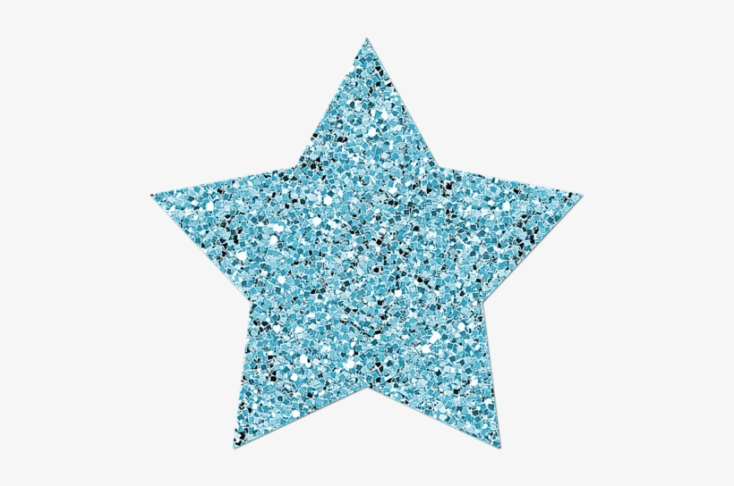 Stars Clipart Glitter - Blue Glitter Star Png, transparent png #1395039