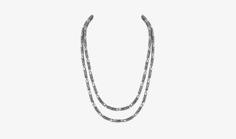 Double Wonder Oxidized Silver Chain - Chain, transparent png #1395621