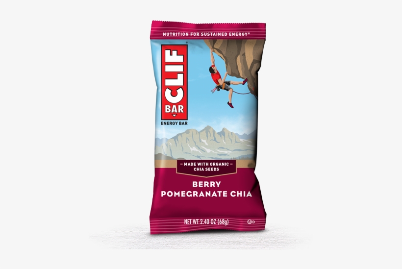 Berry Pomegranate Chia Packaging - Clif Bar Peanut Butter Chocolate, transparent png #1395672