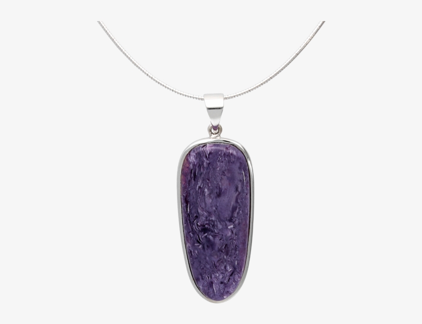 Charoite Sterling Silver Necklace - Pendant, transparent png #1395724