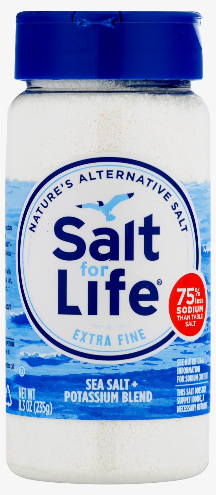 Salt For Life Sea Salt Plus Potassium Blend, 15.2 Ounce, transparent png #1396317