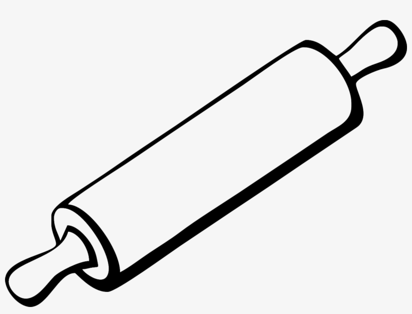 Vector Transparent Download Rolling Pin Clipart Black - Rolling Pin Clipart Black And White, transparent png #1396481