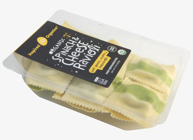 Organic Spinach & Cheese Ravioli - Spinach, transparent png #1396991