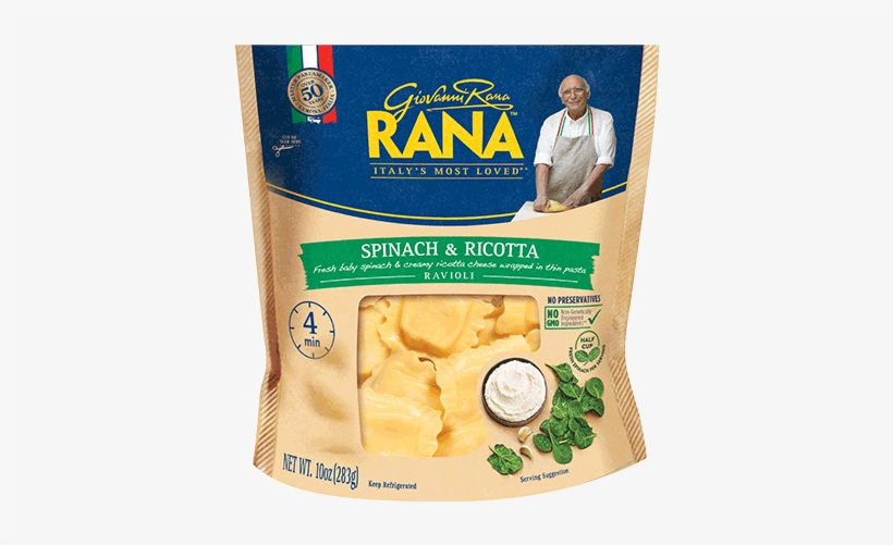 Spinach & Ricotta Ravioli - Rana Pasta, transparent png #1397016