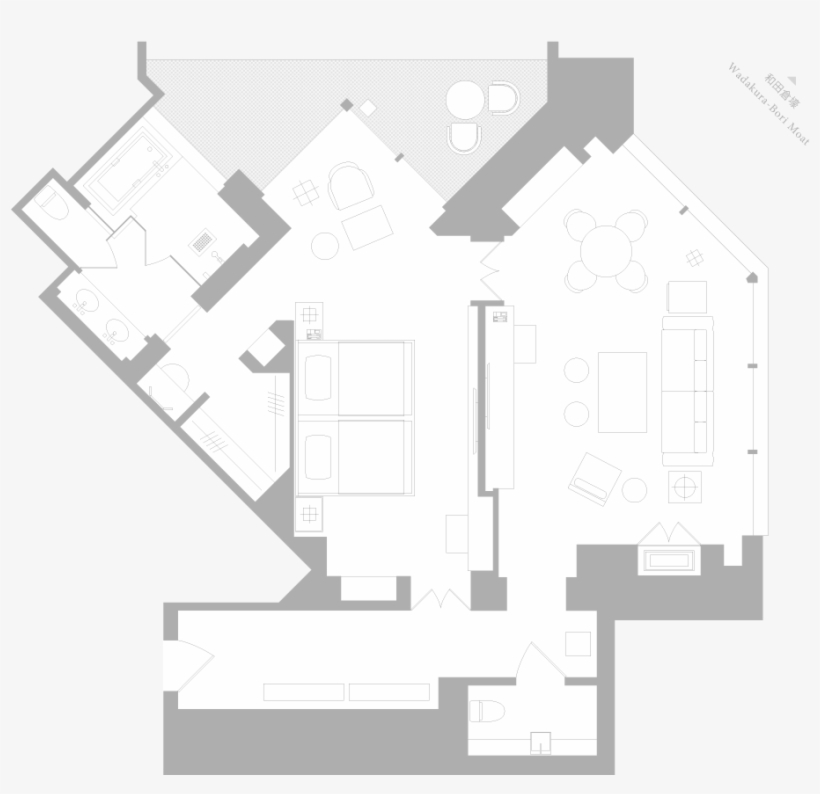 Palace Hotel Tokyo Palace Suite - Plan Palace Tokyo Hotel, transparent png #1397487