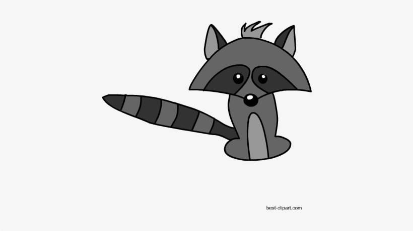 Raccoon, Free Woodland Animal Clipart - Woodland Theme Baby Showerblack And White, transparent png #1398558