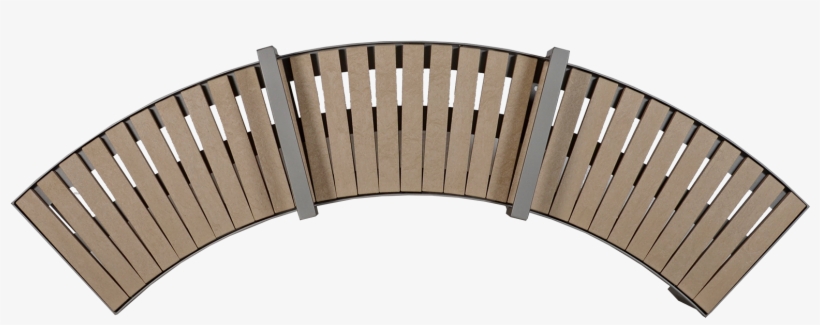 Skyline Curved Park Bench - Bench Png Top View, transparent png #1399068
